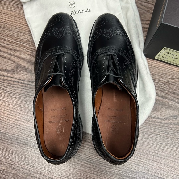 NEW Allen Edmonds McAllister Black Wingtip Oxfords 8.5 D - Picture 7 of 11